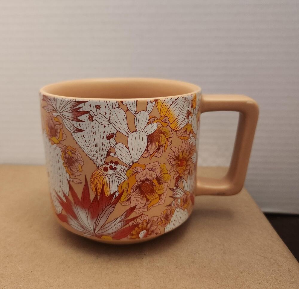 Starbucks 2019 Cactus Flower Blooming Desert Ceramic Coffee Mug 14oz Terracotta